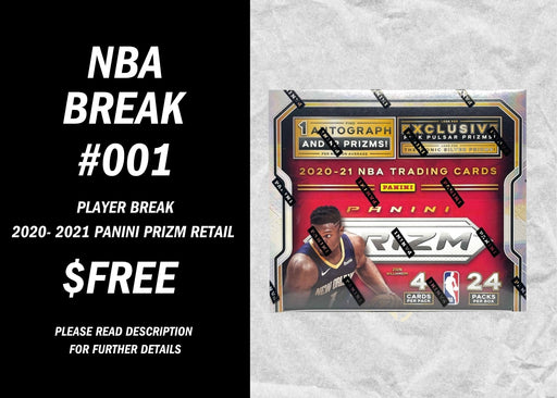 2020-2021 Panini Prizm Basketball Retail Box - Break #001 - FREE - Quick Strike