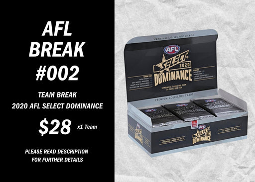 2020 AFL Select Dominance Box - Break #002 - Quick Strike