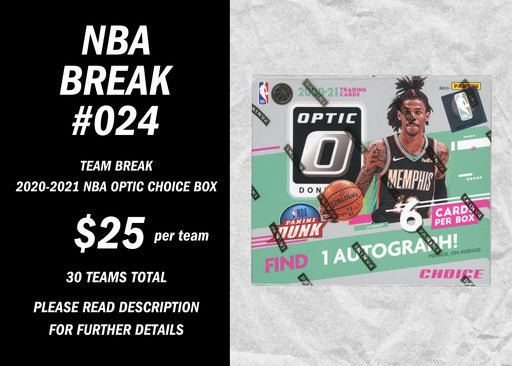 Break #024 - 2020-2021 Panini Basketball Optic Choice Box - Quick Strike