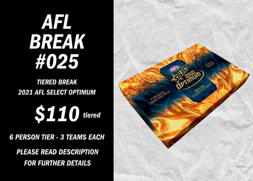 Break #025 - 2021 AFL Select Optimum Box Tiered - Quick Strike